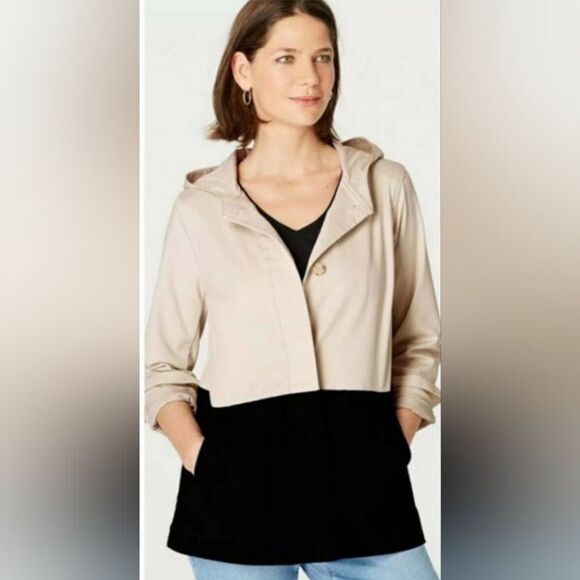 J. Jill Hooded Colorblock Jacket - Picture 1 of 10